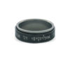 Anillo acero Shemá Israel giratorio negro