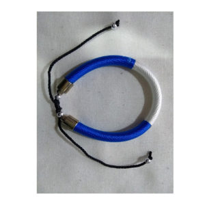 Pulsera azul y blanco