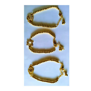 Pulseras balín doradas dijes 1.5 ctms. Maguen Árbol de la Vida