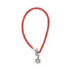 Pulsera cadena cuero roja Maguen David