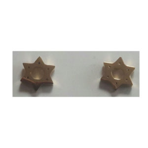 Aretes topos Maguen David dorados