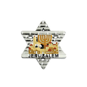 Imán polyresina Maguen Menoráh Jerusalém