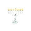 Janukiya plateada nikel candelabros dorados