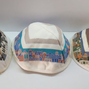 Kipá lino Jerusalém 20 ctms.