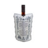 Cobertor botella vino seda Kidush plateado
