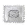 Mantel cubre jalot satìn blanco flores
