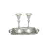Candelabros Shabat nikel con bandeja