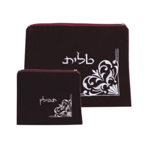 Bolsa talit + bolsa tefilín terciopelo
