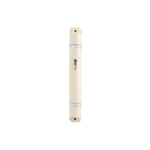 Mezuza madera beige Shadai piedras