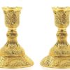 Candelabro compactos Filigrana dorados10 cmts