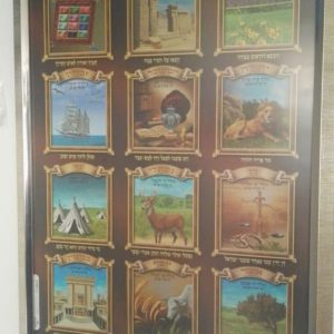 Cuadro Doce tribus Israel Hebreo 74 x 54 cmts