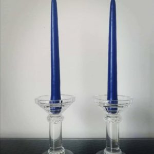 Candelabro de cristal redondos 14.5 cmts