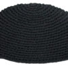 Kipá tejida grande negra  22 ctms.
