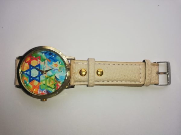 Reloj de pulso en cuero sintético Magüen David Colores