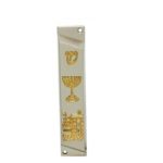 mezuzá Menorah – Dorado 7 cm 
