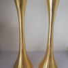 Candelabros en aluminio martillo dorado