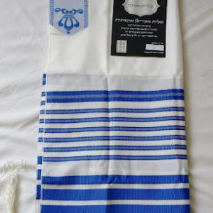 Talit gadol  Lino Rayas azules # 60