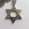 Dije y cadena Magüen David plateada 5 ctms  Shalom Israel