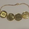 Pulsera Menorah 4 Shekalim Baño en Oro
