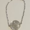 Pulsera Menorah 1 Shekalim Baño en plata