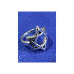 Anillos metal plateado Maguen entrelazada