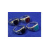 Anillos metal plateado piedra Maguen