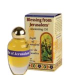 Luz de Jerusalém aceite de oliva virgen, mirra e incienso Aceite de unción 12 ml.