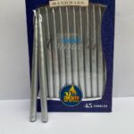 Velas Plateada Metalizadas Januka Menorah x 45 unidades
