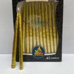 Velas Dorada Metalizadas Januka Menorah x 45 unidades
