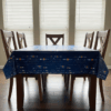 Mantel Azul Dreidel chispas colores plástico 274×137 cm