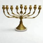 Janukiya Dorada ornamentada granadas con base en mármol 24 x 36.5 ctms