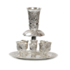 Fuente kidush nikel 8 copas 27 x 22 Ctms.