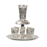 Fuente kidush nikel 8 copas 27 x 22 Ctms.