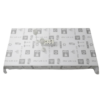 Mantel Mesa Shabat gris Menorah candelabros – Tela poliéster 147 cm x 239 ctms.